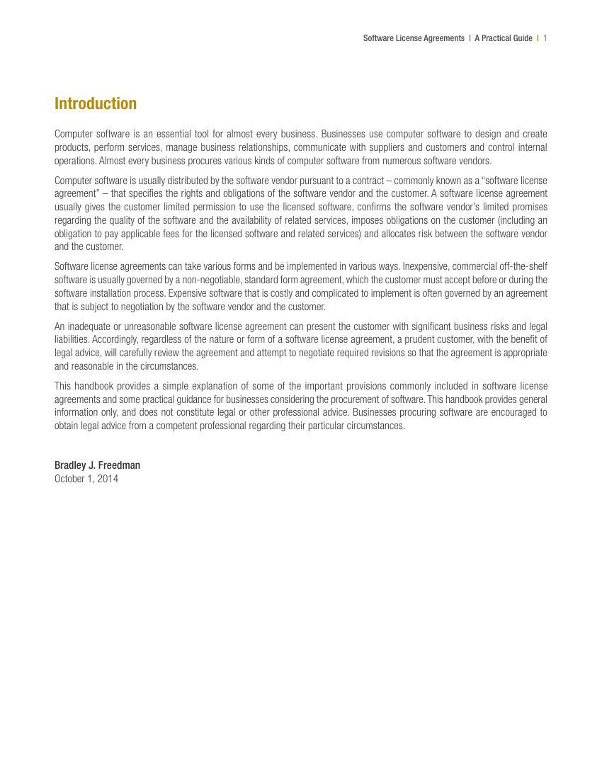 Software Licenses Practical Guide BLG